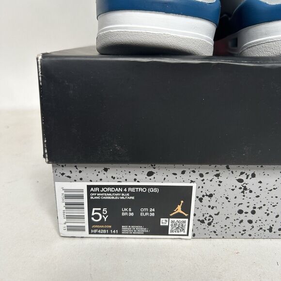 Nike Shoes Air Jordan 4 Retro GS “Military/Industrial Blue” 2024 - Picture 5 of 6